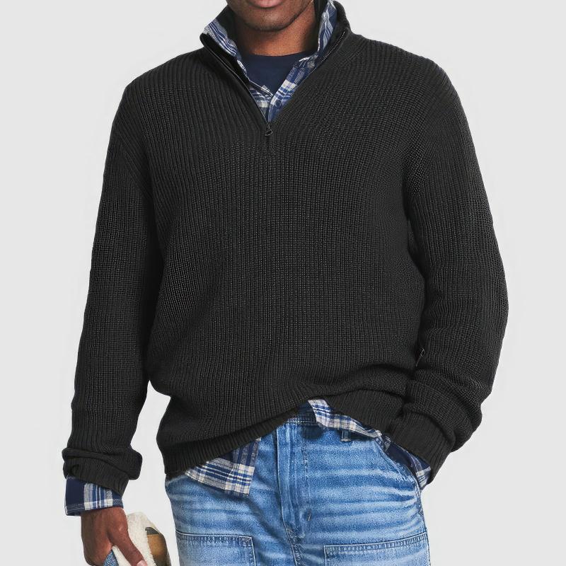 Finlandais | Pull tricoté avec fermeture éclair pour homme