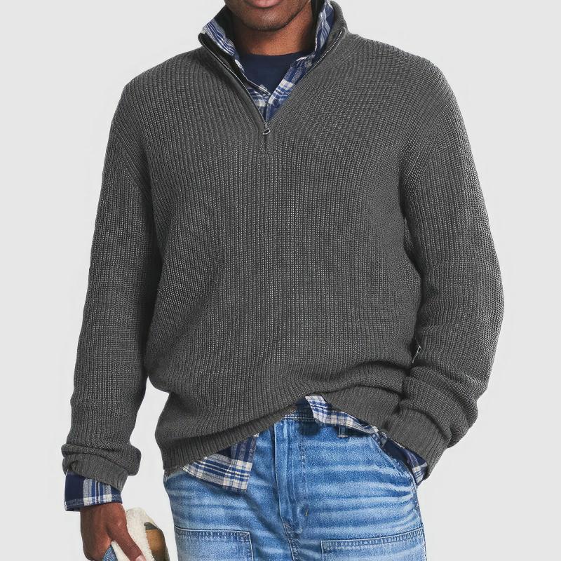 Finlandais | Pull tricoté avec fermeture éclair pour homme
