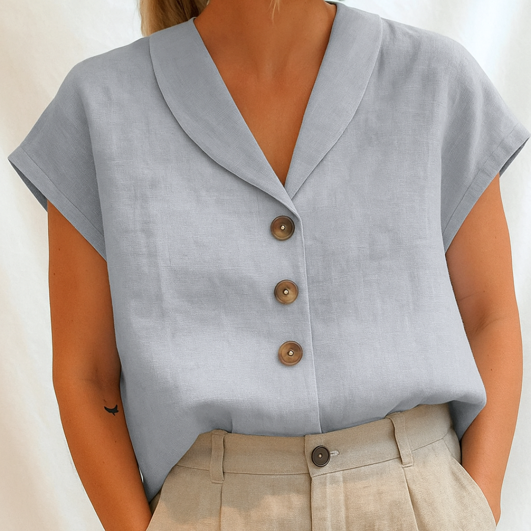 Marie™ | Elegante effen blouse