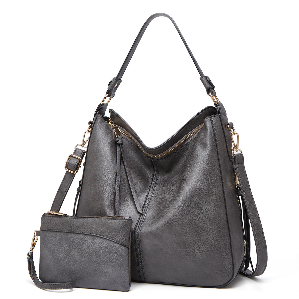Ersilia™ - Sac en cuir élégant avec grande capacité et poches latérales