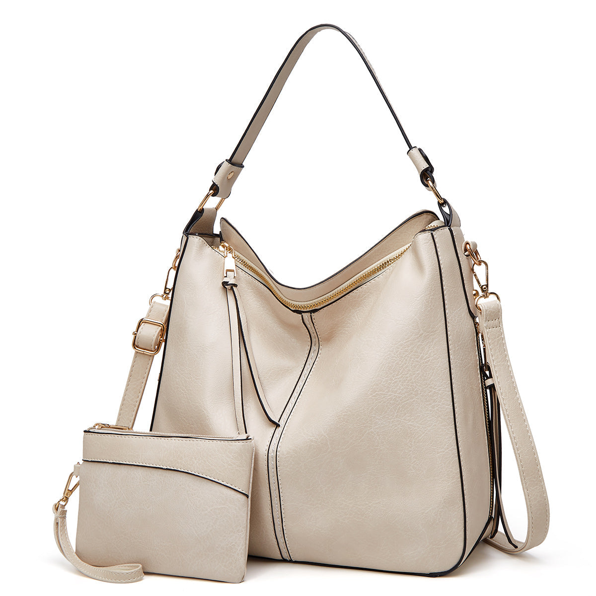 Ersilia™ - Sac en cuir élégant avec grande capacité et poches latérales