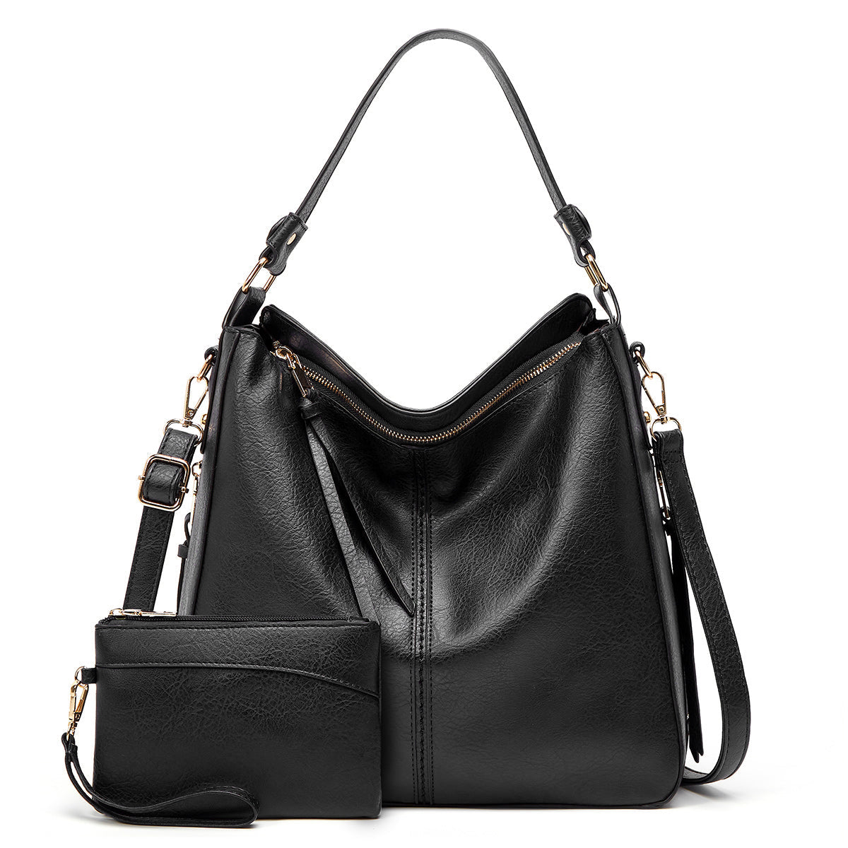 Ersilia™ - Sac en cuir élégant avec grande capacité et poches latérales