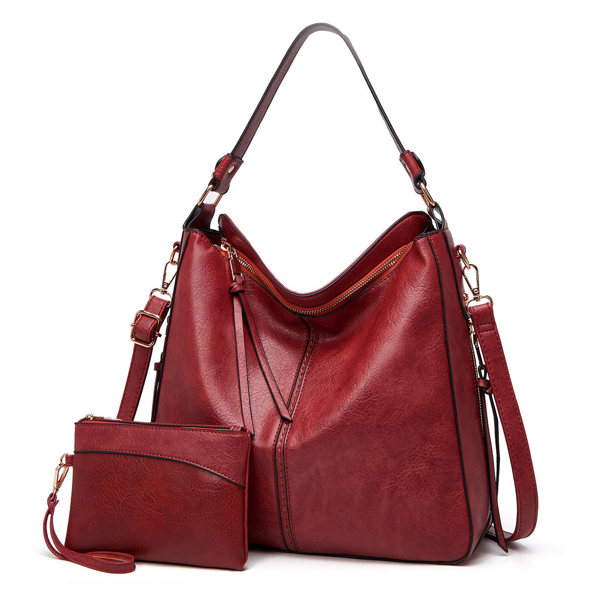 Ersilia™ - Sac en cuir élégant avec grande capacité et poches latérales