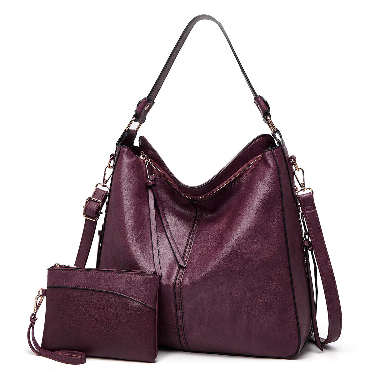Ersilia™ - Sac en cuir élégant avec grande capacité et poches latérales
