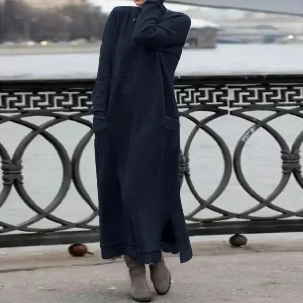 Robe longue en laine et coton Doris™