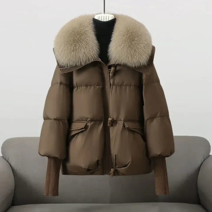 CHRISTINA® – Manteau d'hiver avec col en fourrure luxueux