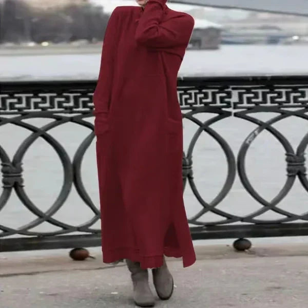 Robe longue en laine et coton Doris™