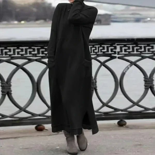 Robe longue en laine et coton Doris™