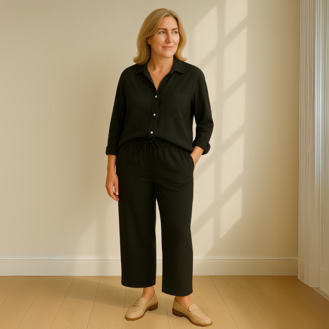 Yvonne | 2-delige set - Blouse & wijde broek