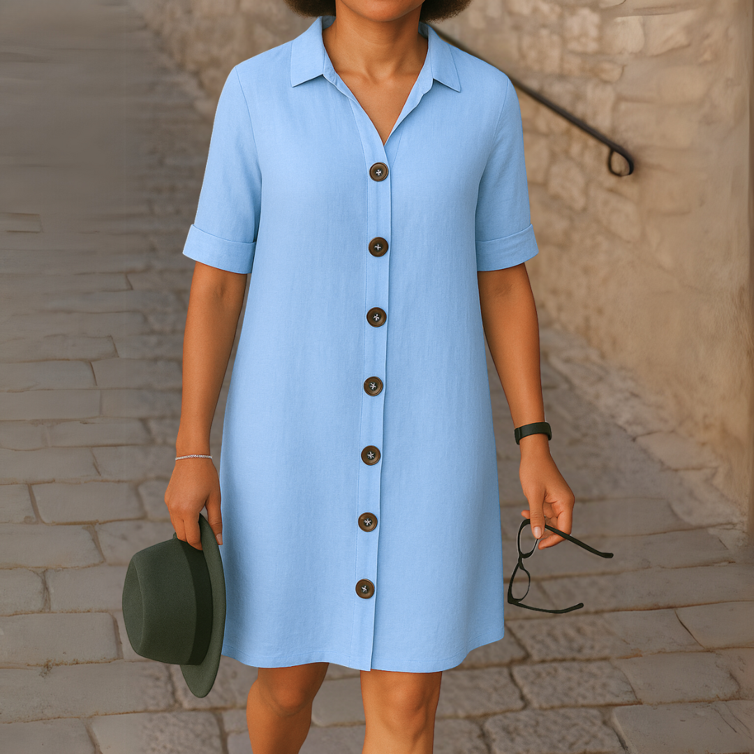 Ria™ | Robe chemise longue élégante 