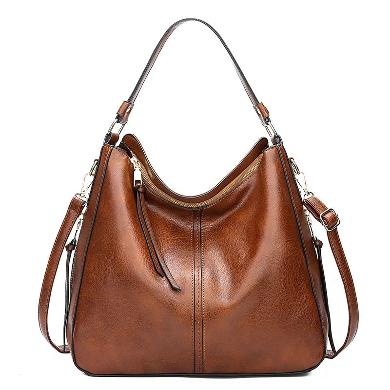Ersilia™ - Sac en cuir élégant avec grande capacité et poches latérales