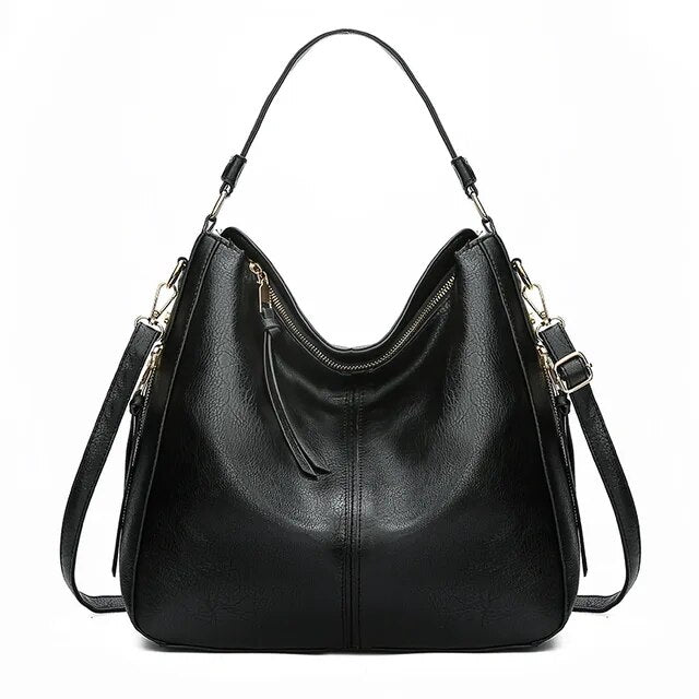 Ersilia™ - Sac en cuir élégant avec grande capacité et poches latérales
