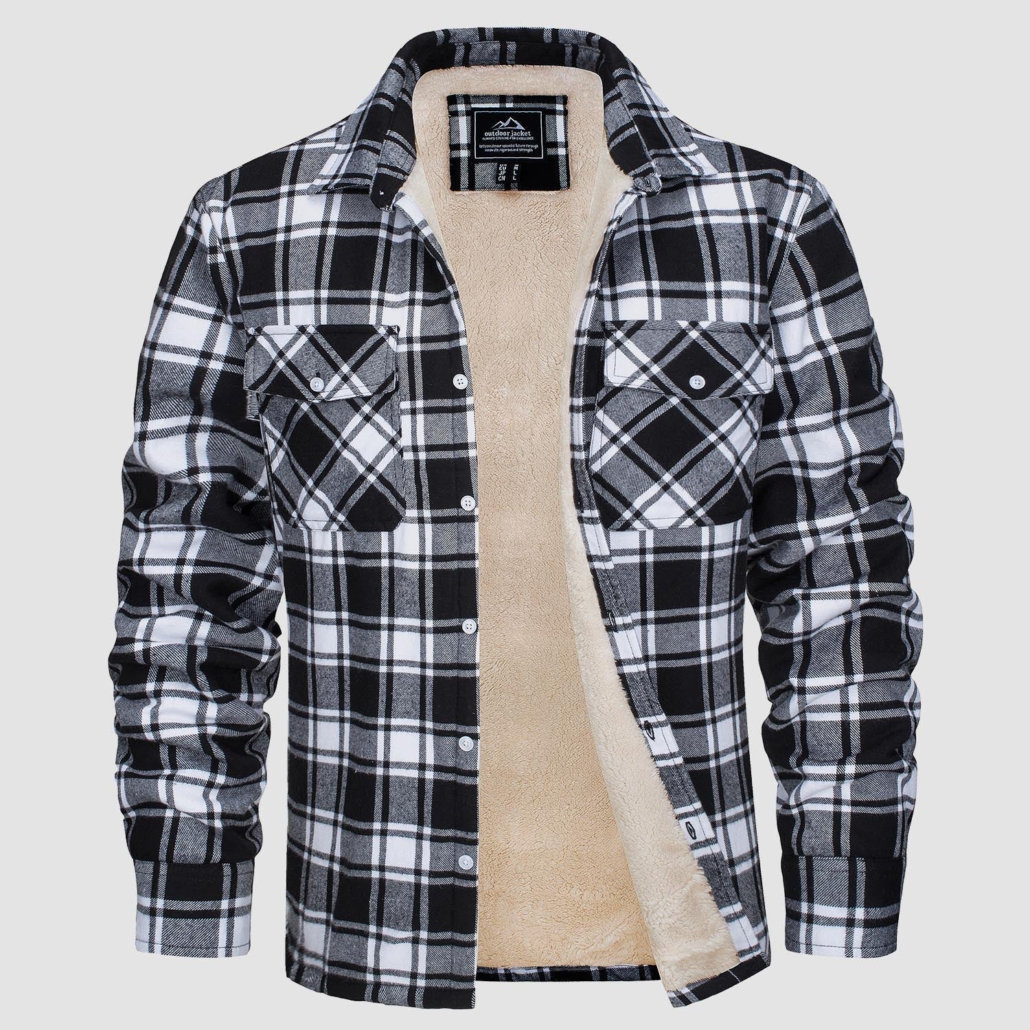 Klaus | Veste chemise à carreaux doublée