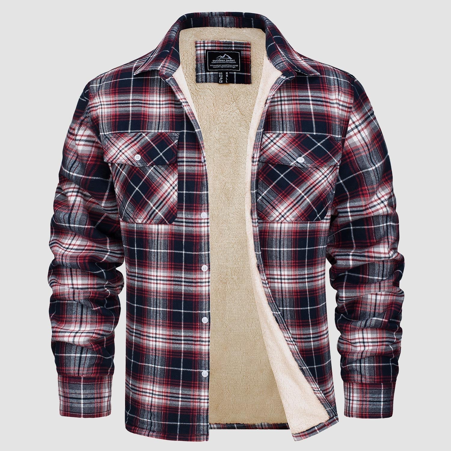 Klaus | Veste chemise à carreaux doublée