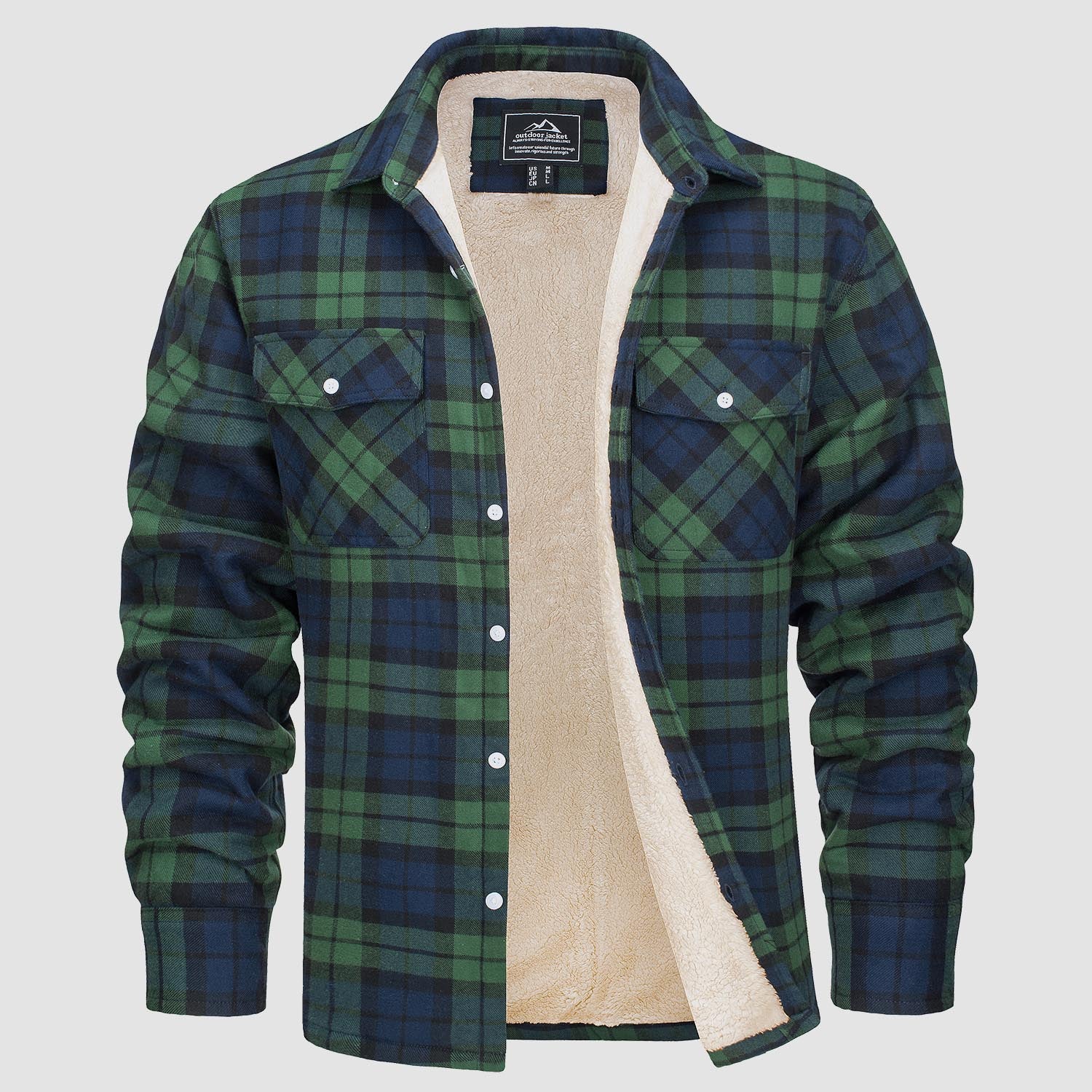 Klaus | Veste chemise à carreaux doublée