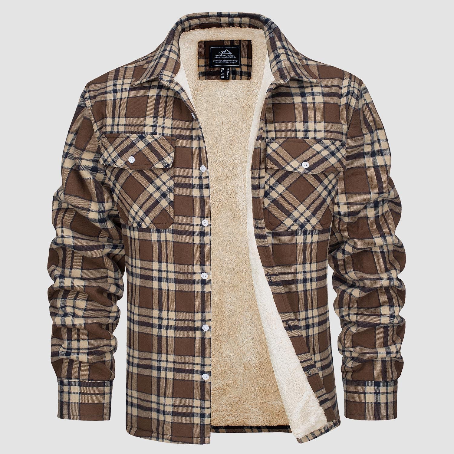 Klaus | Veste chemise à carreaux doublée