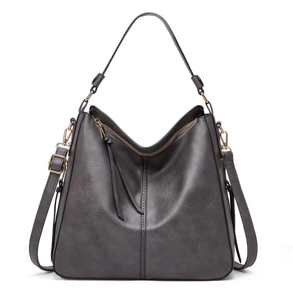 Ersilia™ - Sac en cuir élégant avec grande capacité et poches latérales