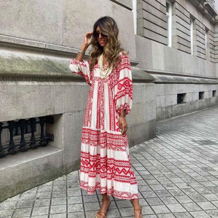 Linda™ | Lange bohemian jurk