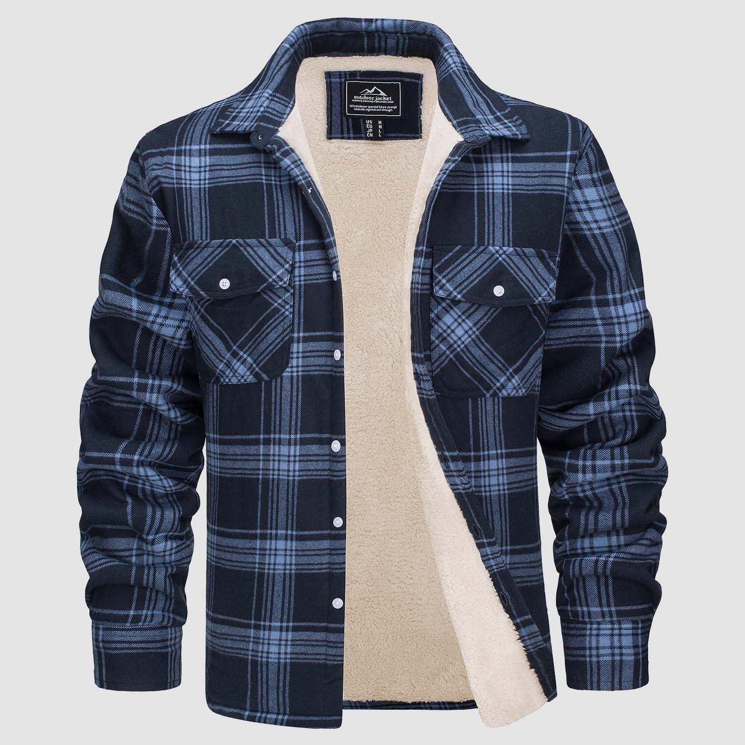 Klaus | Veste chemise à carreaux doublée