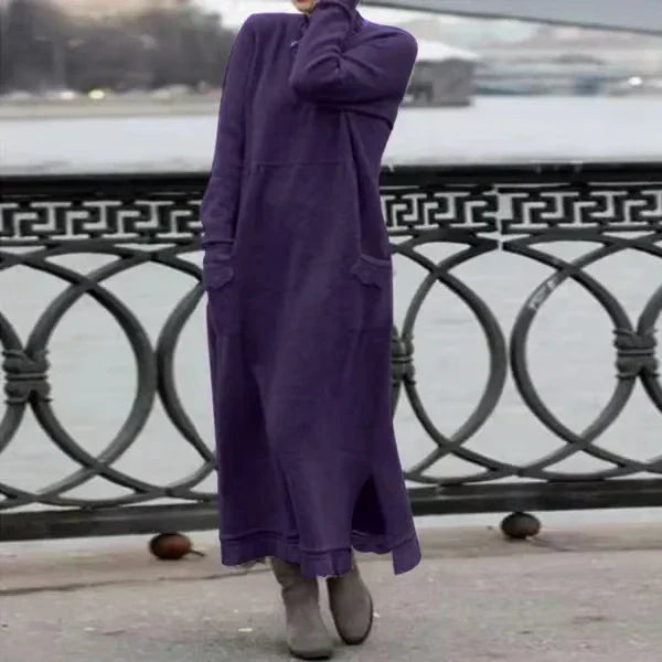 Robe longue en laine et coton Doris™